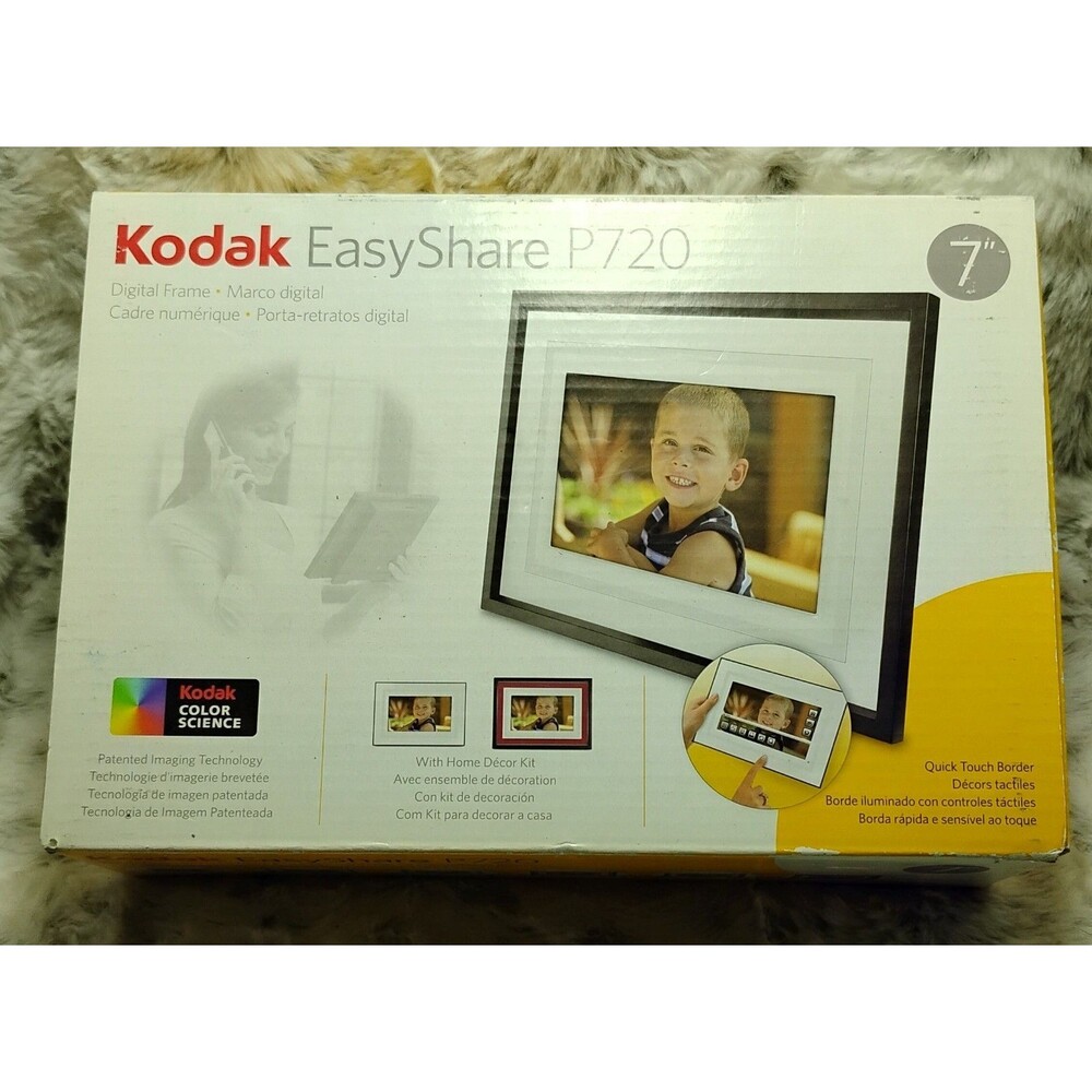 Kodak EasyShare P720 7" Digital Picture Frame Unused/Open Box. Complete